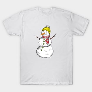 Snowman illustration T-Shirt